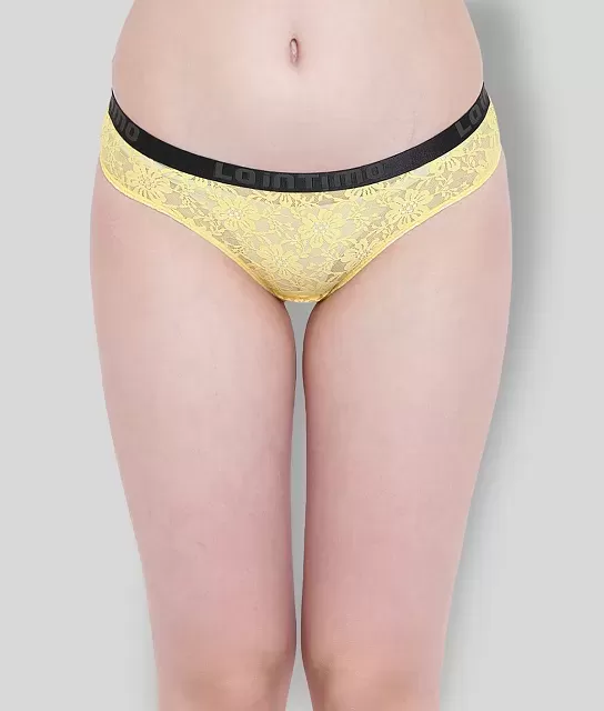 Nylon Yellow Panties for Women for sale