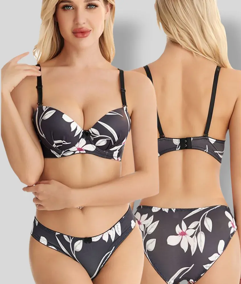 Buy Strapps Polyester Bra and Panty Set Online at Best Price in India -  Snapdeal