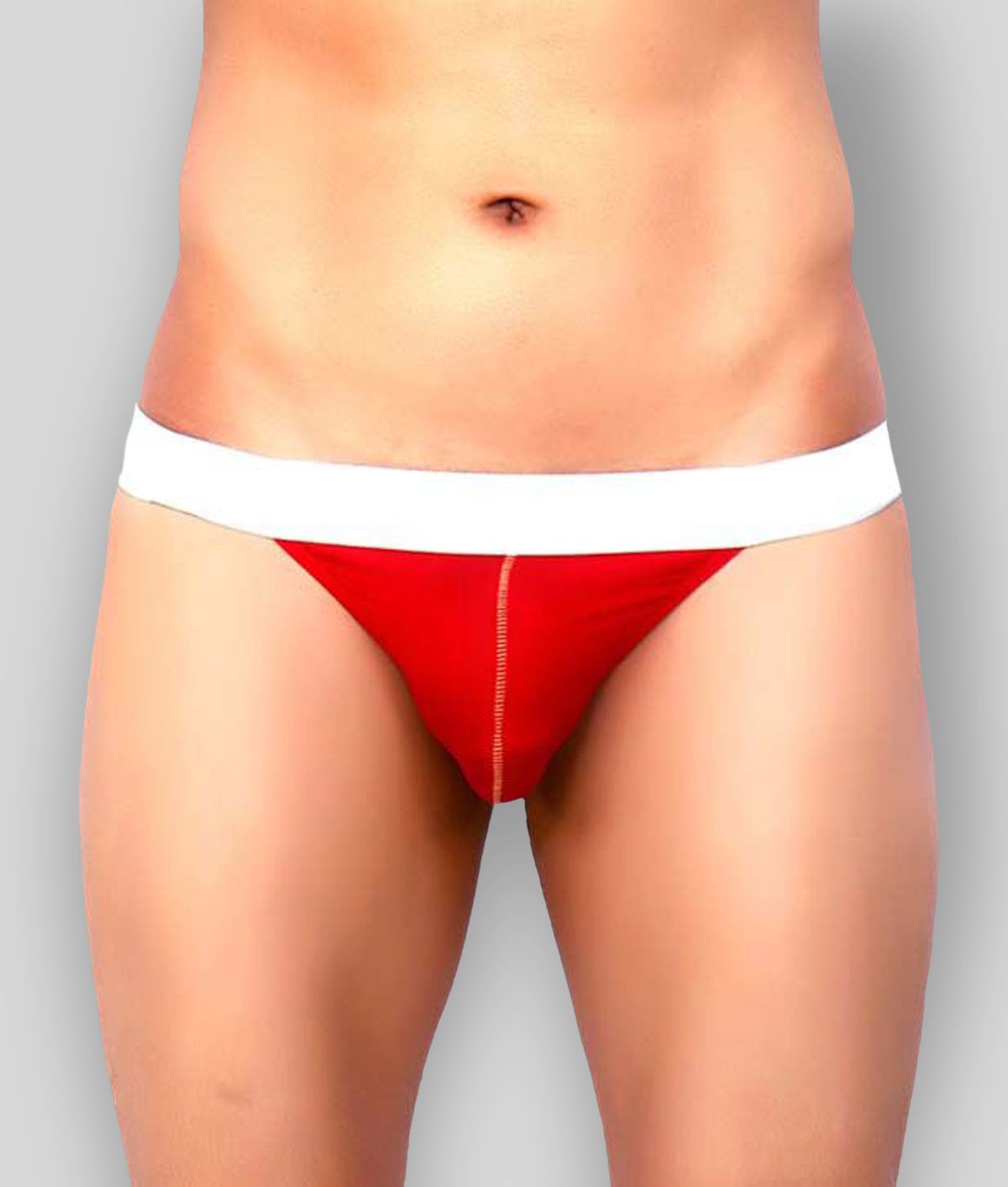     			La Intimo - Red Cotton Blend Men's Thongs ( Pack of 1 )