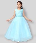 Aarika Net Gown For Girls ( Pack of 1 , Turquoise )