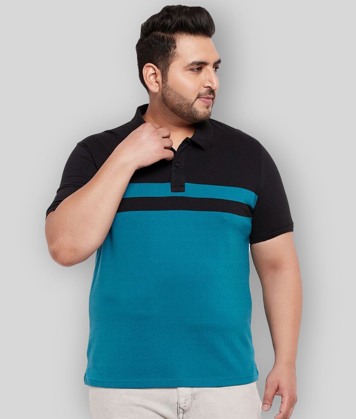     			AUSTIVO - Cotton Blend Regular Fit Multicolor Men's Polo T Shirt ( Pack of 1 )