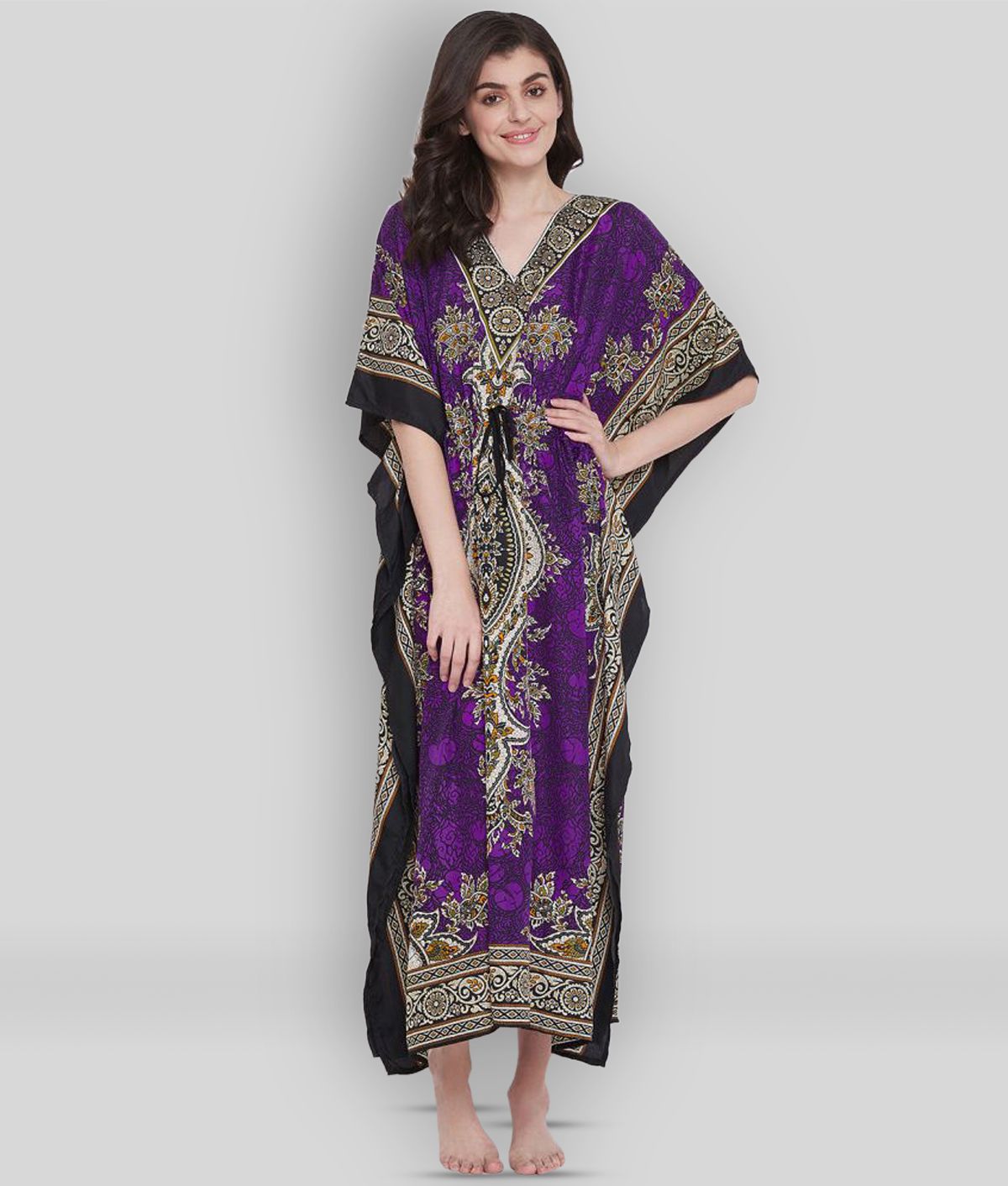     			Clovia - Purple Cotton Women's Kaftan ( Pack of 1 )