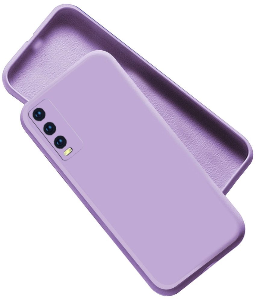     			Artistque - Purple Silicon Silicon Soft cases Compatible For Vivo Y20 ( Pack of 1 )