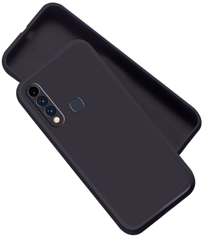     			Doyen Creations - Black Silicon Silicon Soft cases Compatible For Vivo Y12 ( Pack of 1 )