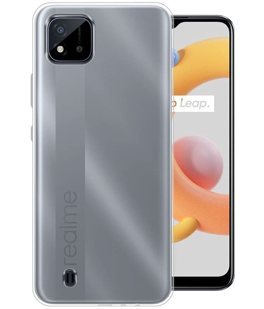    			Doyen Creations - Transparent Silicon Shock Proof Case Compatible For Realme C20 ( Pack of 1 )