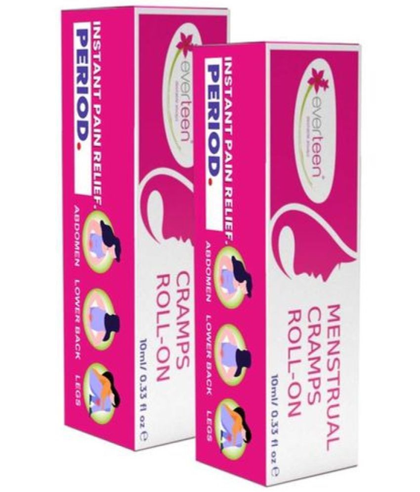     			everteen Menstrual Cramps Roll-On for Period Pain Relief in Women - 2 Packs (10ml Each)