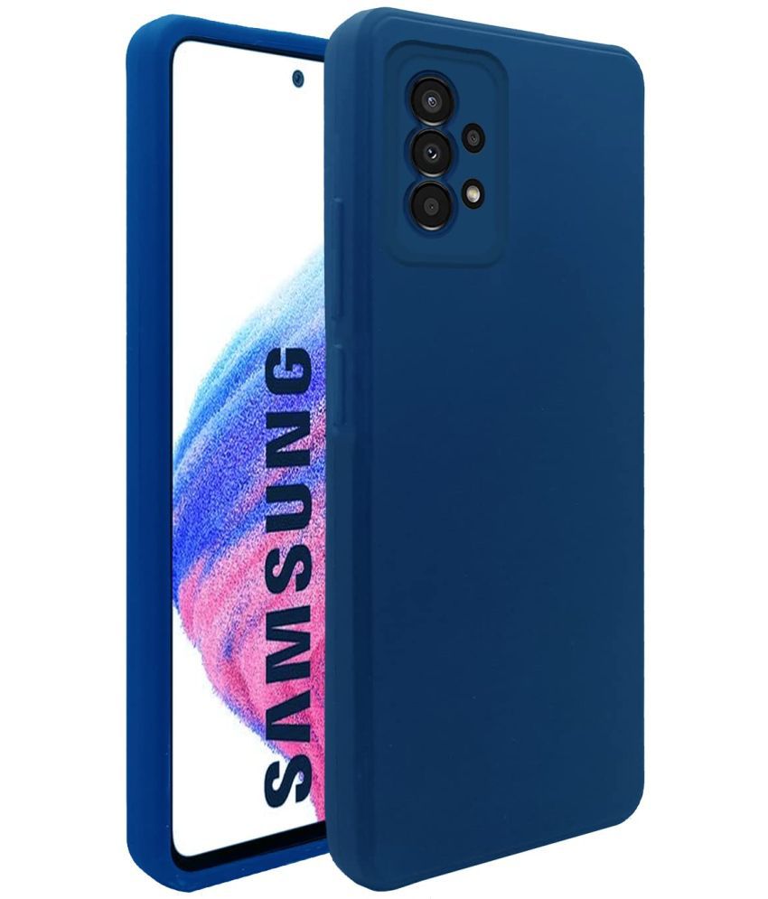     			Kosher Traders - Blue Silicon Silicon Soft cases Compatible For Samsung Galaxy A53 5g ( Pack of 1 )