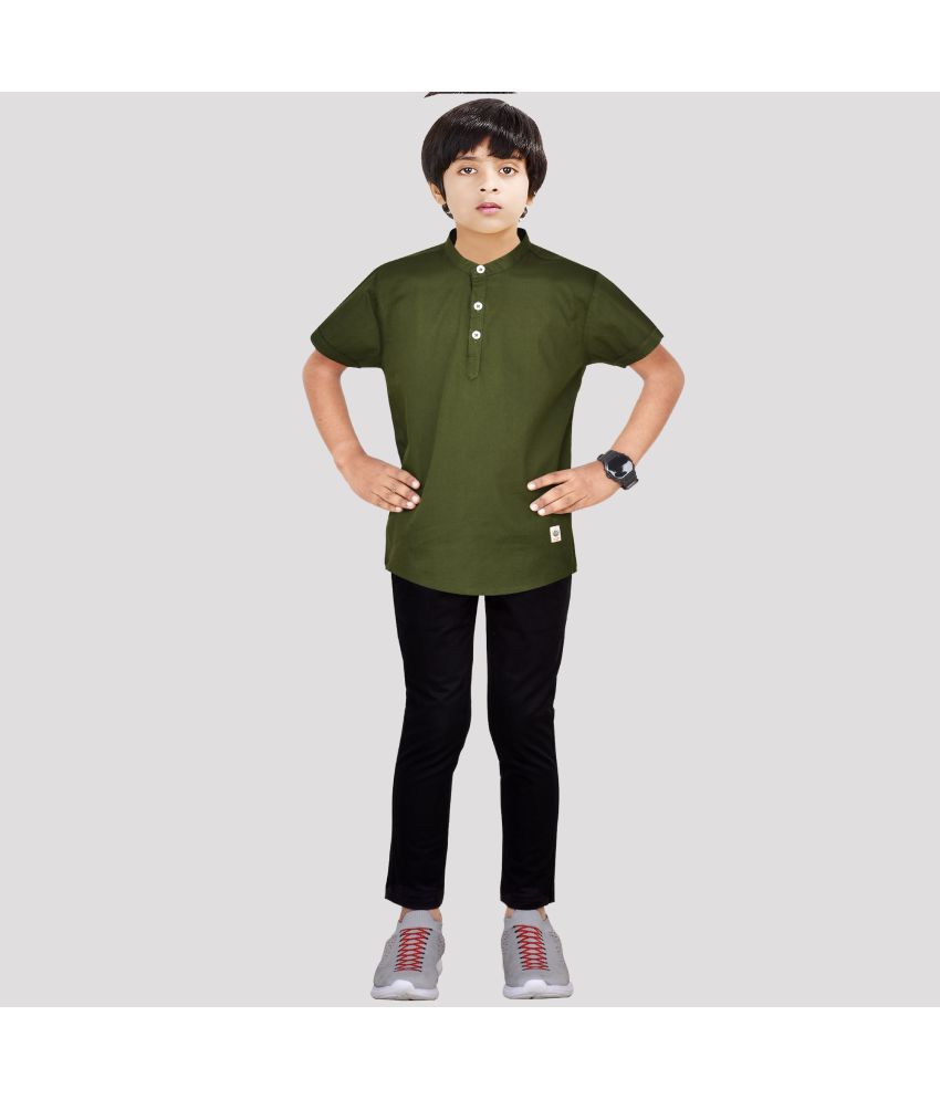     			Made In The Shade - Green Cotton Boys Shirt & Pants ( Pack of 1 )