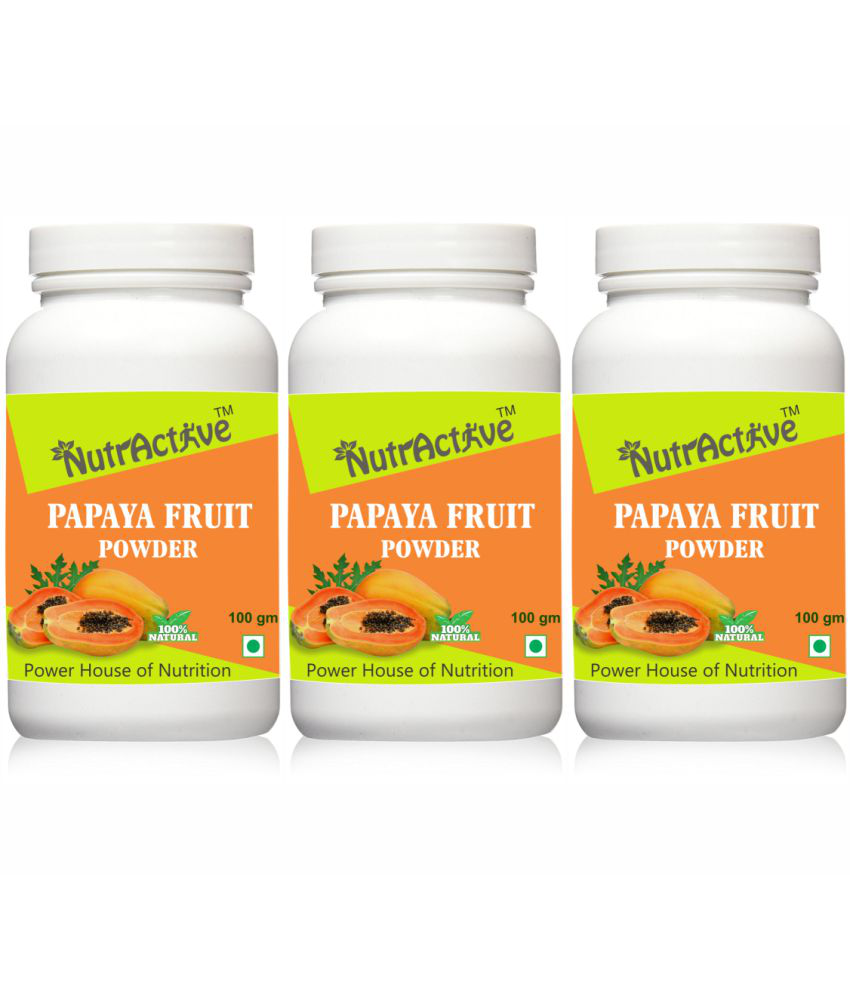 NutrActive Papaya Spray Dried Powder Fruit Juice 300 gm Pack of 3