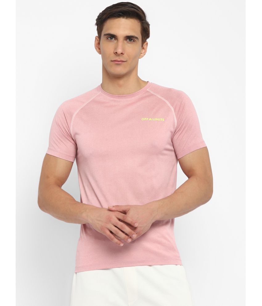     			OFF LIMITS - Pink Polyester Regular Fit Men's Sports T-Shirt ( Pack of 1 )