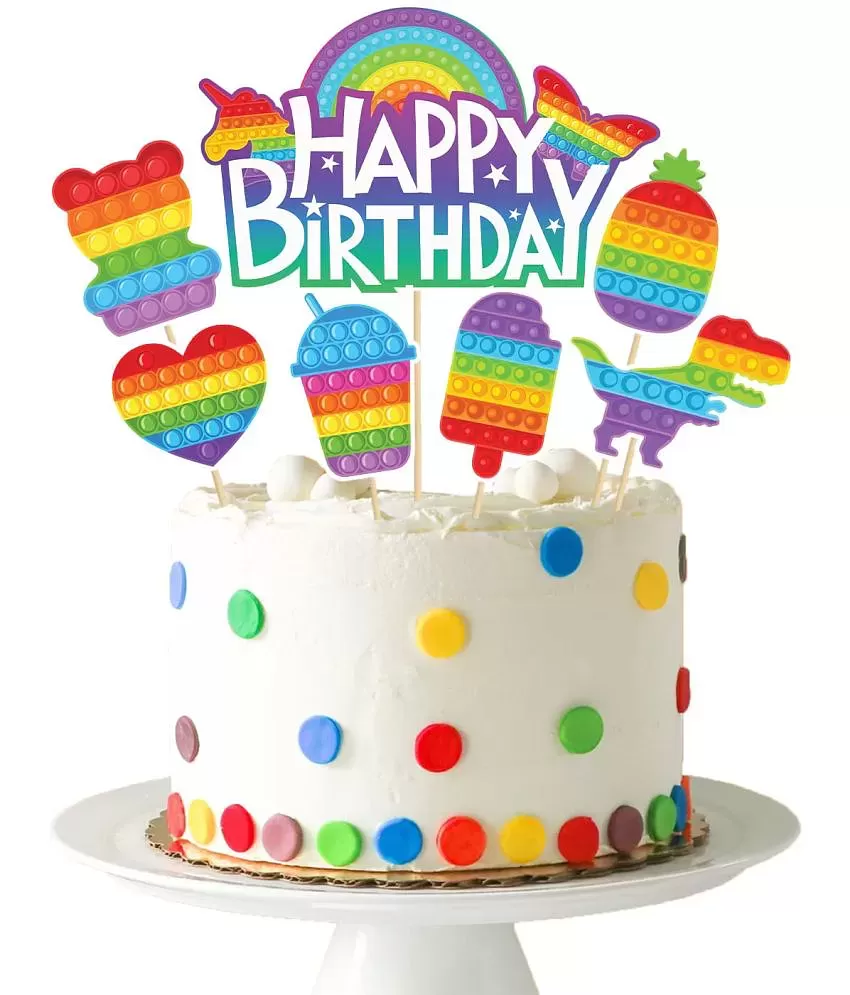 39 Cake design Ideas 2021 : Fidget Toy Birthday Cake for 5th Birthday