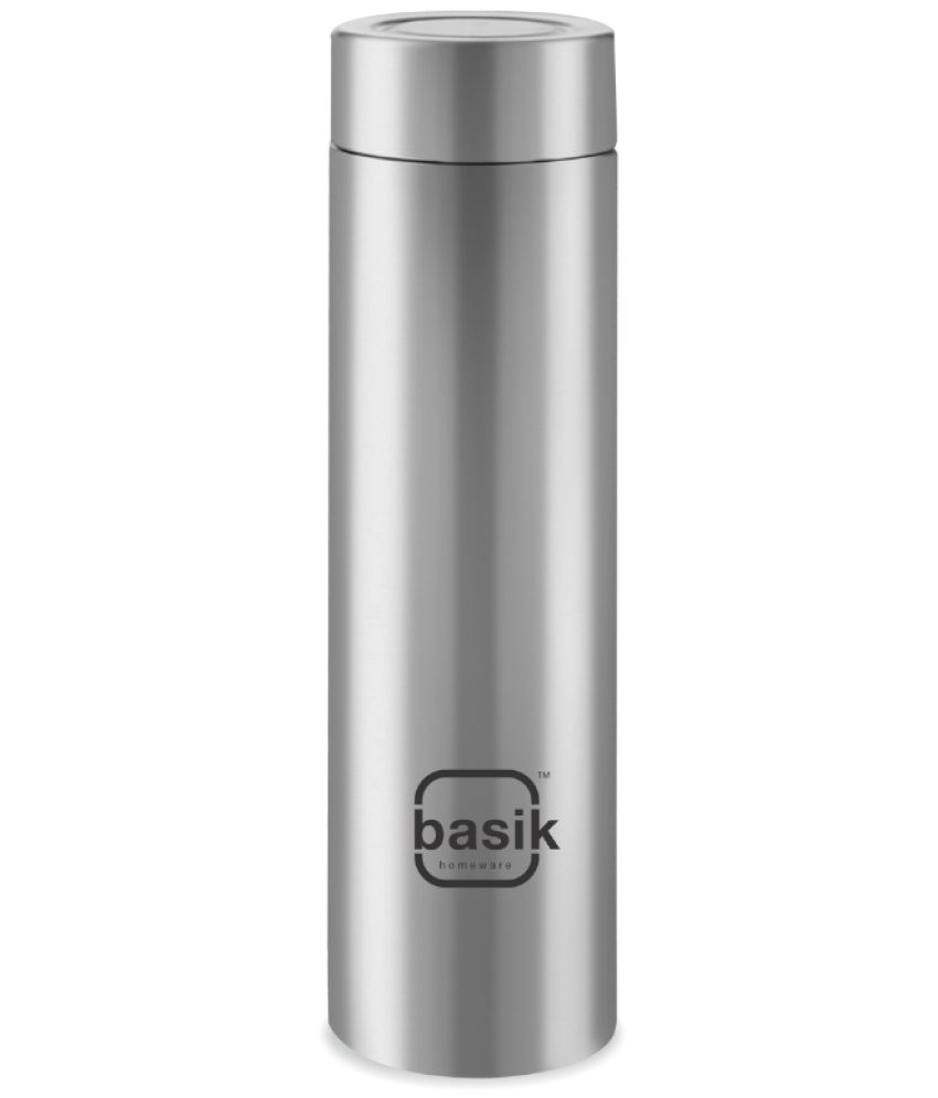     			Basik - Silver Water Bottle ( Pack of 1 )