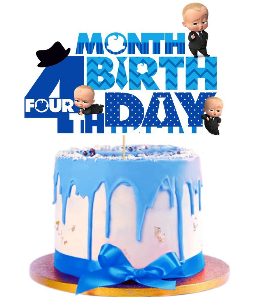     			Boss Baby Month Cake Topper (4th Month)