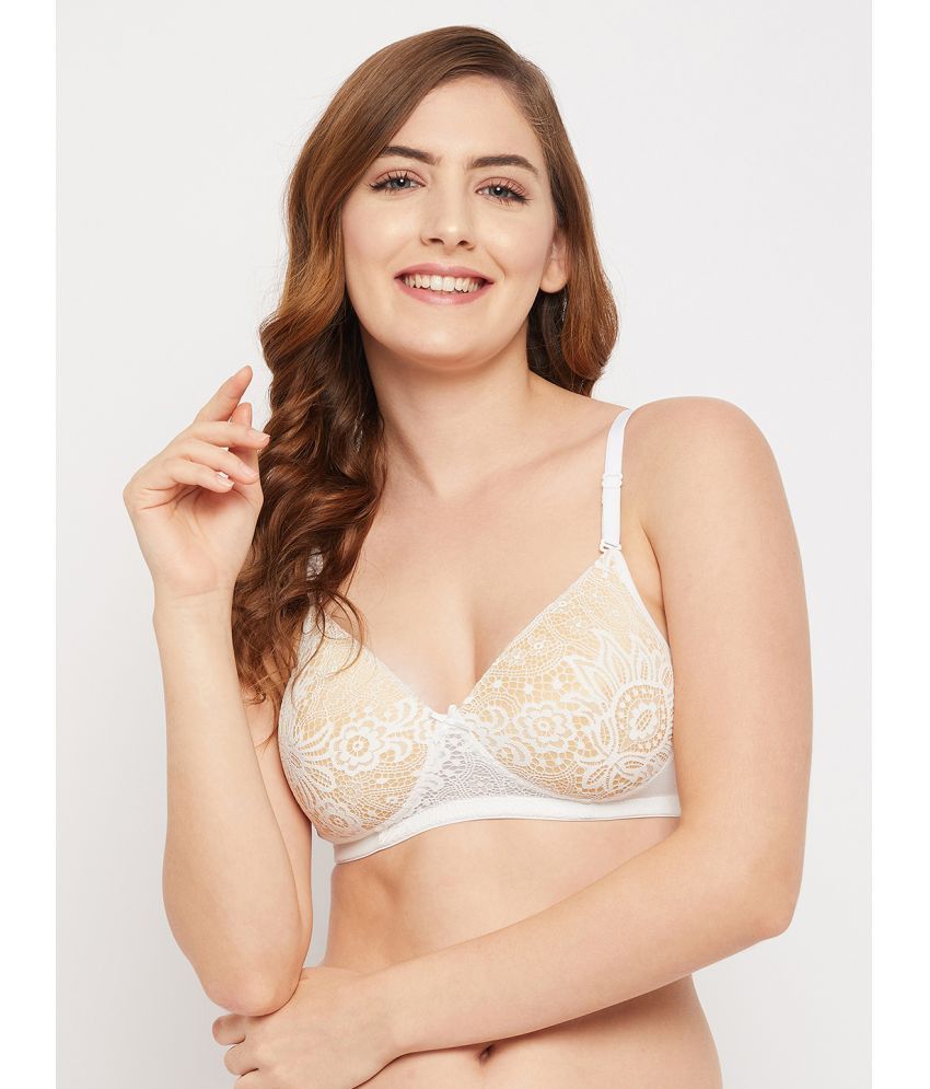     			Clovia Lace Lightly Padded Women's T-Shirt Bra ( White )