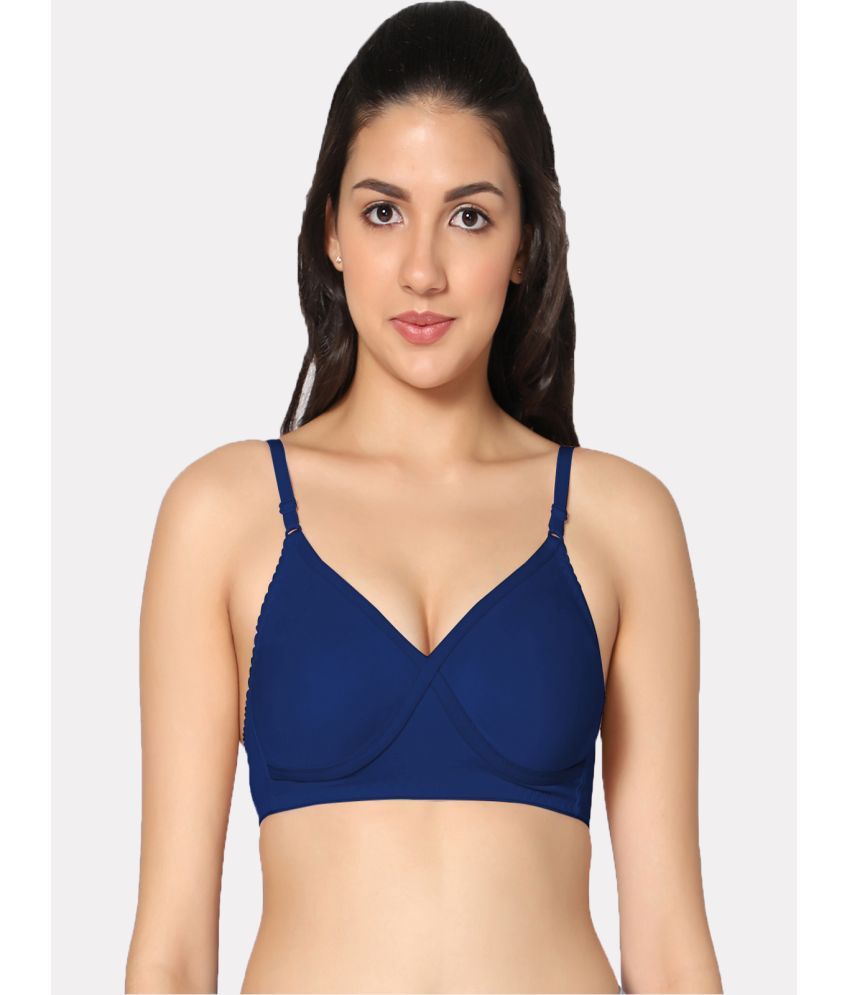     			IN CARE LINGERIE Cotton Non Padded Women's T-Shirt Bra ( Blue )