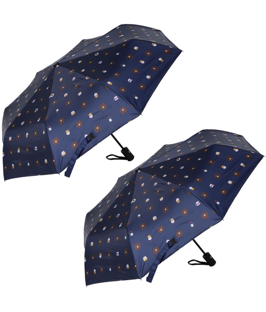     			KEKEMI Navy 3 Fold Umbrella