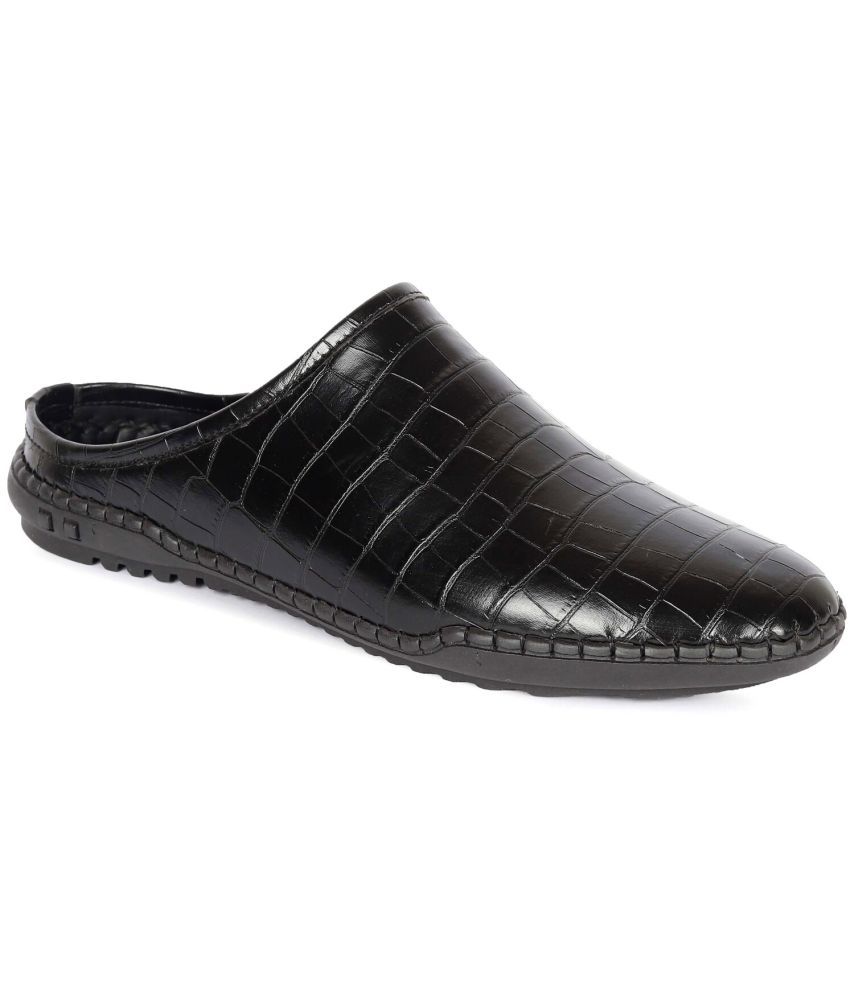 Rolus Black Men's Mules Shoes Buy Rolus Black Men's Mules Shoes