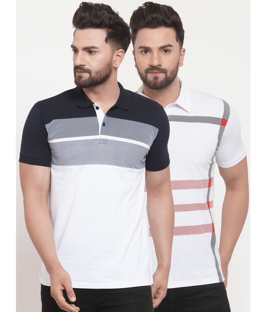     			Wild West - Multicolor Cotton Blend Regular Fit Men's Polo T Shirt ( Pack of 2 )