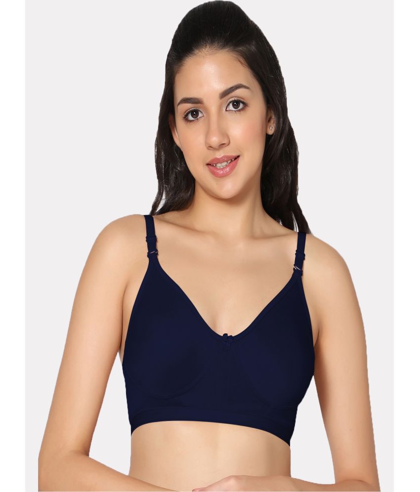     			IN CARE LINGERIE - Navy Blue Cotton Non Padded Women's T-Shirt Bra ( Pack of 1 )