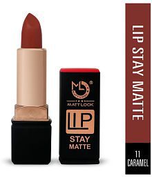 matt look - Caramel Matte Lipstick 7