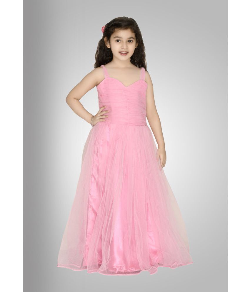     			Arshia Fashions - Pink Net Girls Gown ( Pack of 1 )