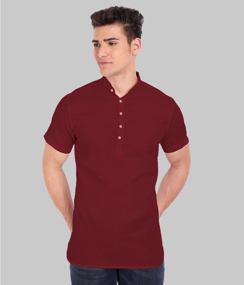     			Vida Loca - Maroon Cotton Slim Fit Men's Casual Shirt ( Pack of 1 )