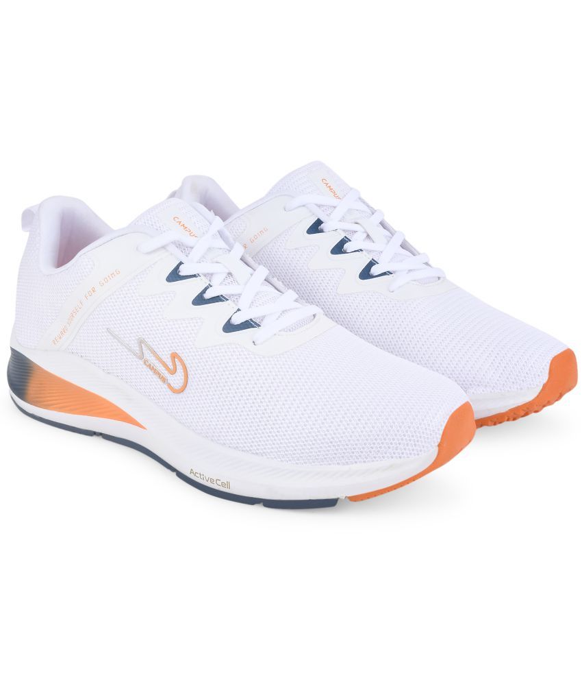     			Campus - White Men's Sports Running Shoes