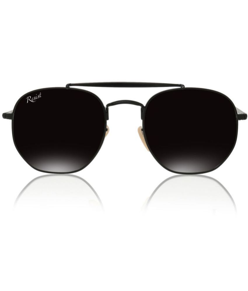 RESIST EYEWEAR - Black Square,Oval Sunglasses ( Pack of 1 )
