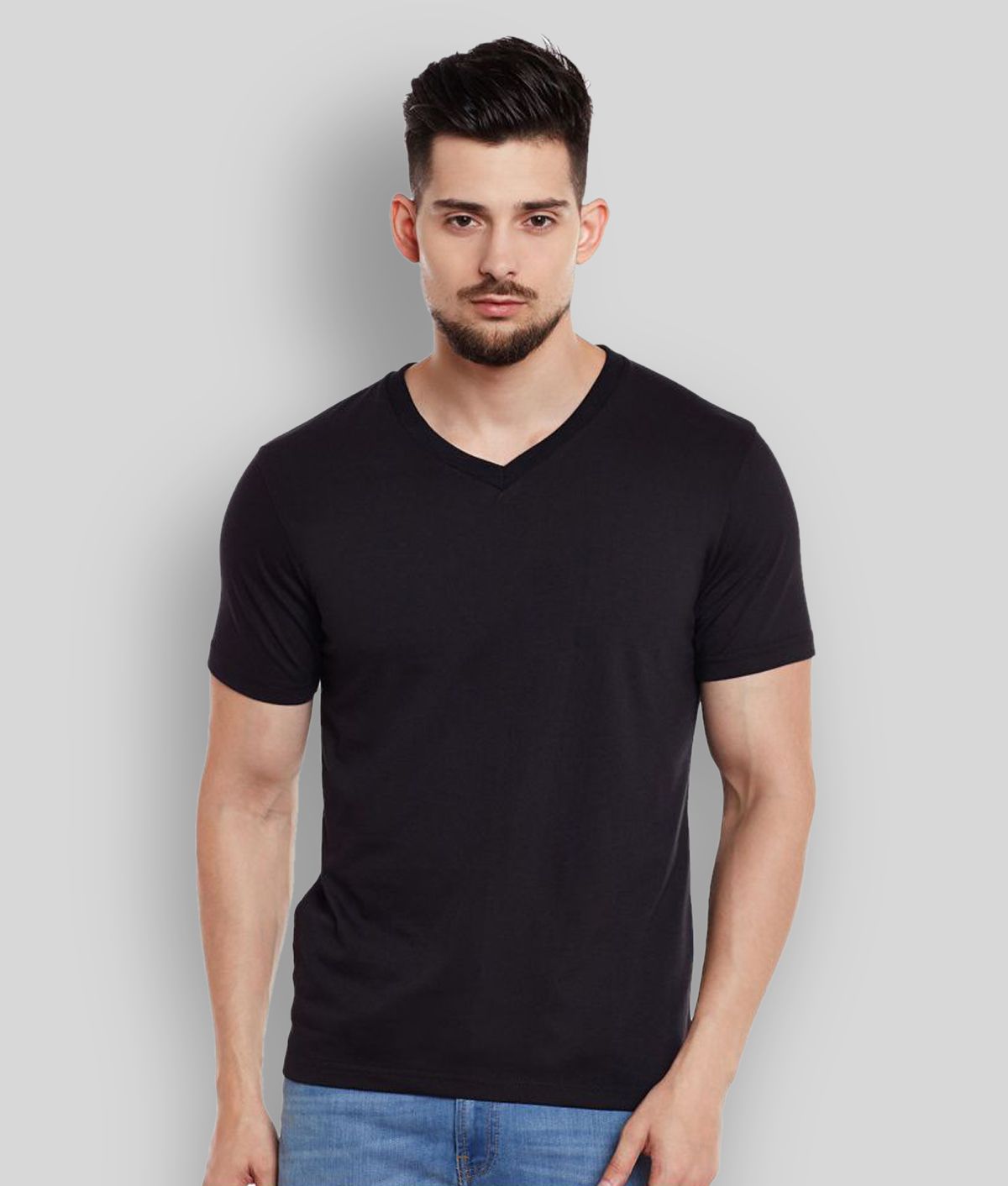     			Vimal Jonney Black Half Sleeve T-Shirt