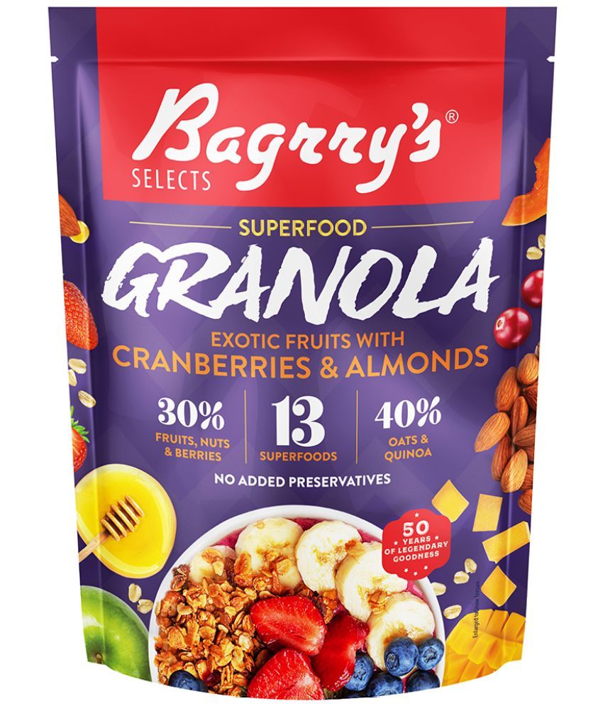     			Bagrry's Granola Exotic Fruits With Cranberries & Almonds 400gm