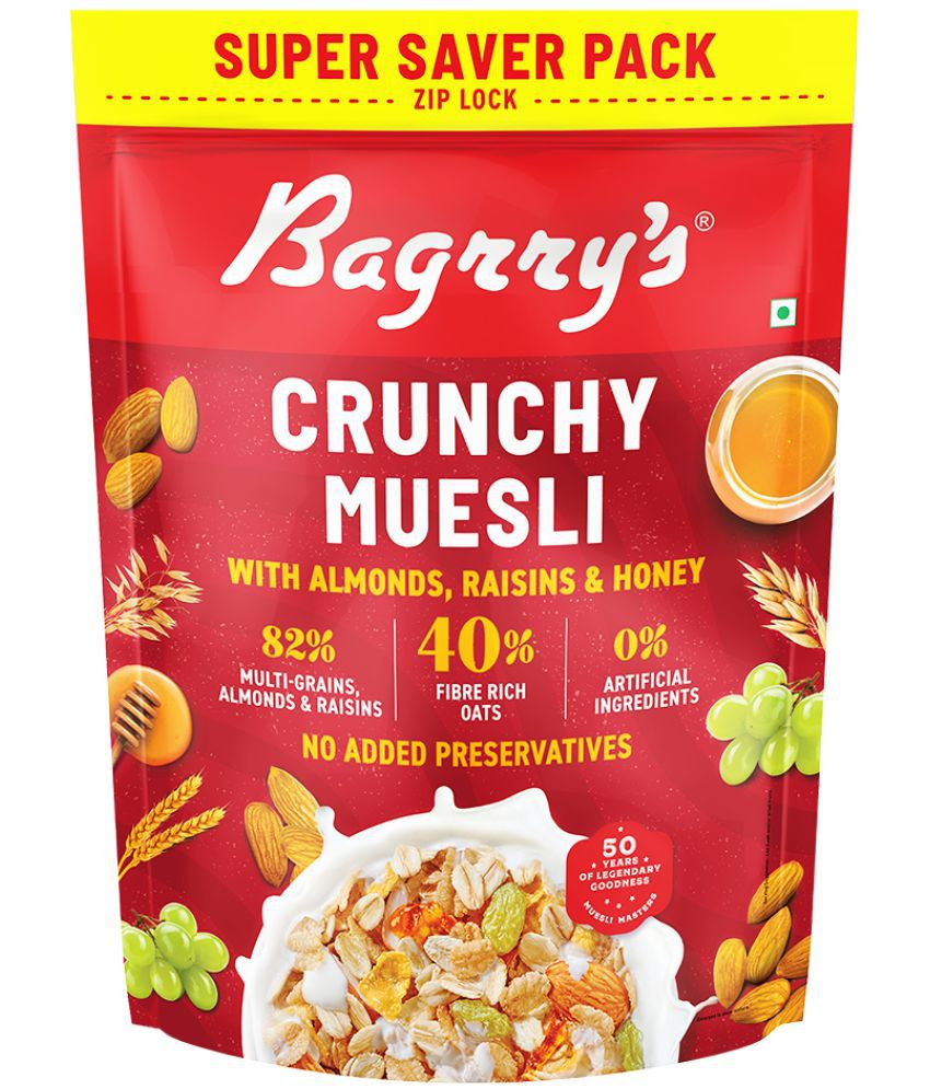     			Bagrry's Crunchy Muesli Almonds, Raisins & Honey - 750gm