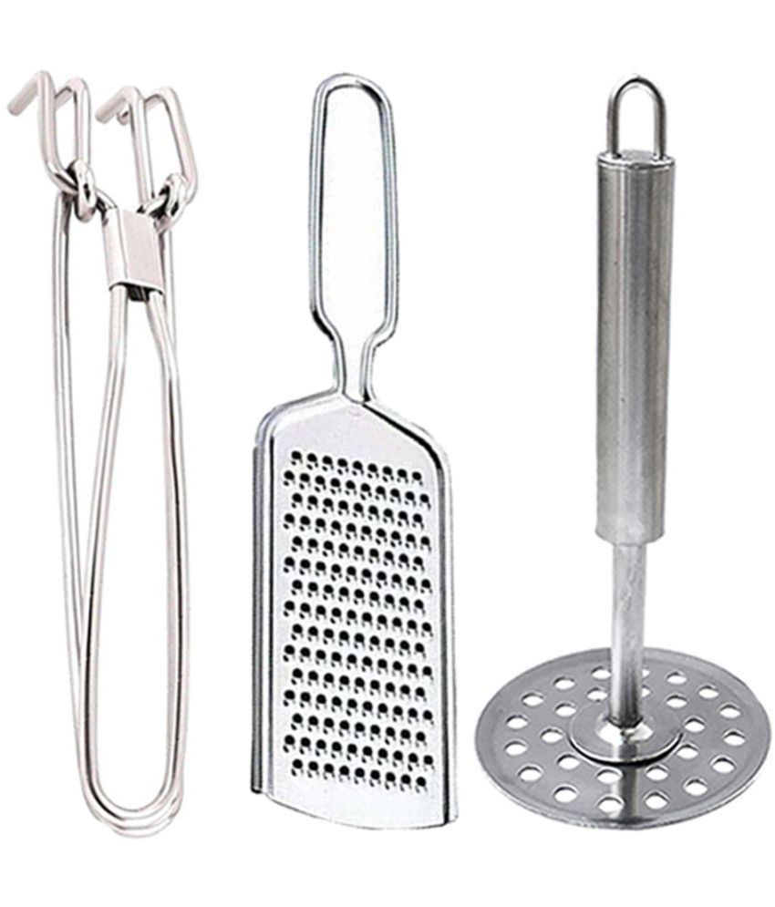     			JISUN - Silver Stainless Steel Wire Grater+Pakkad+Masher ( Pack 3 )