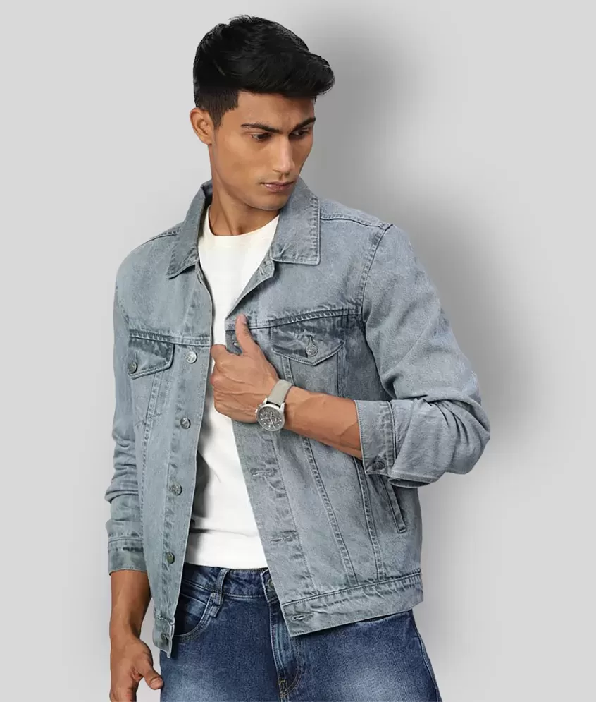 PROTOTYPE Full Sleeve Solid Men Denim Jacket - Buy PROTOTYPE Full Sleeve  Solid Men Denim Jacket Online at Best Prices in India | Flipkart.com