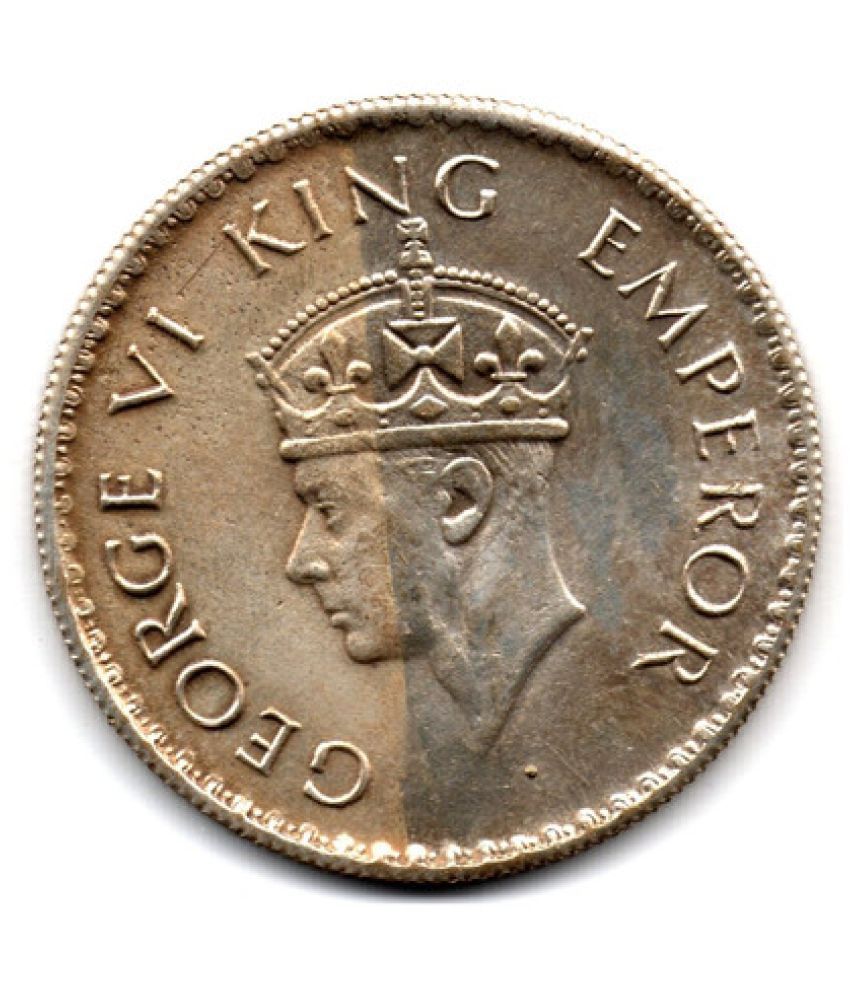     			Nisara Collectibles - British India George V King Emperor Silver Coin  Denomination One Rupee India 1938 Numismatic Coins