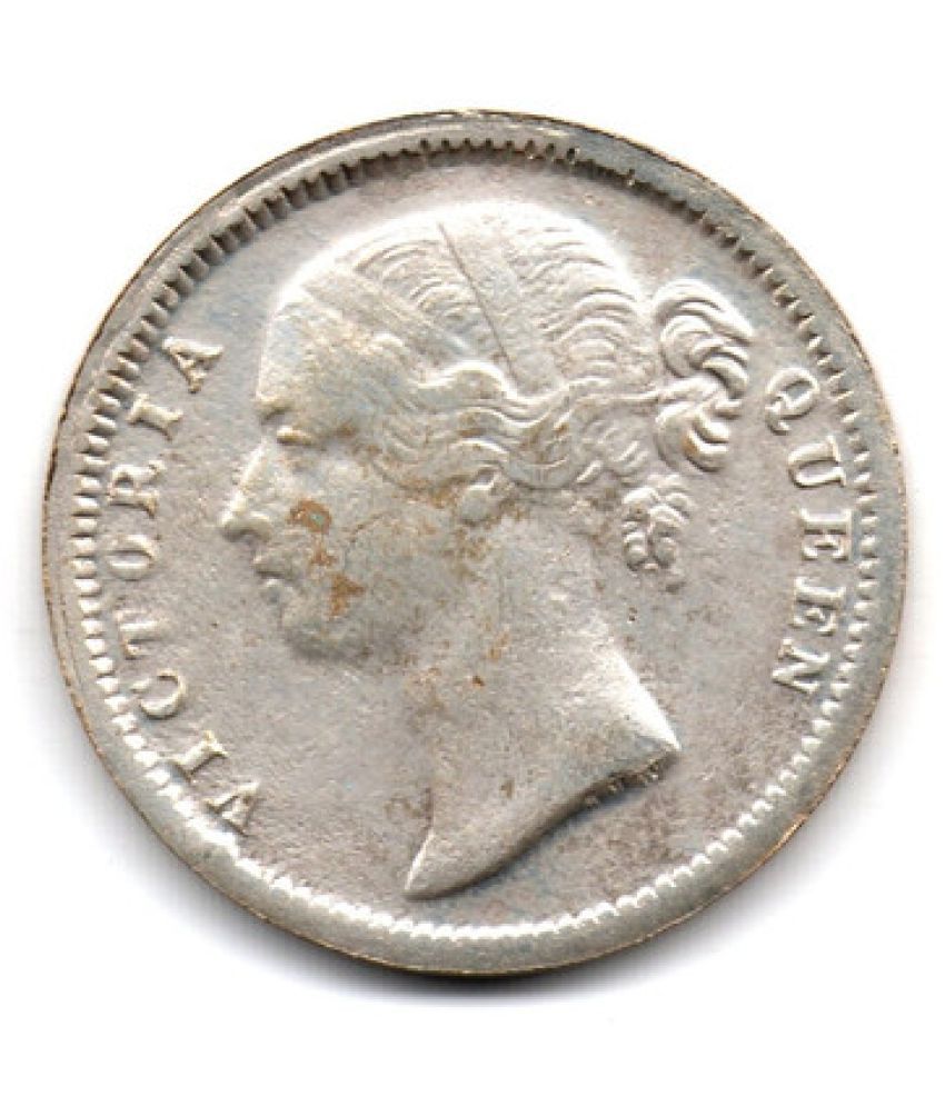     			Nisara Collectibles - British India Victoria Queen Silver Coin  Denomination Half Rupee 1840 Numismatic Coins