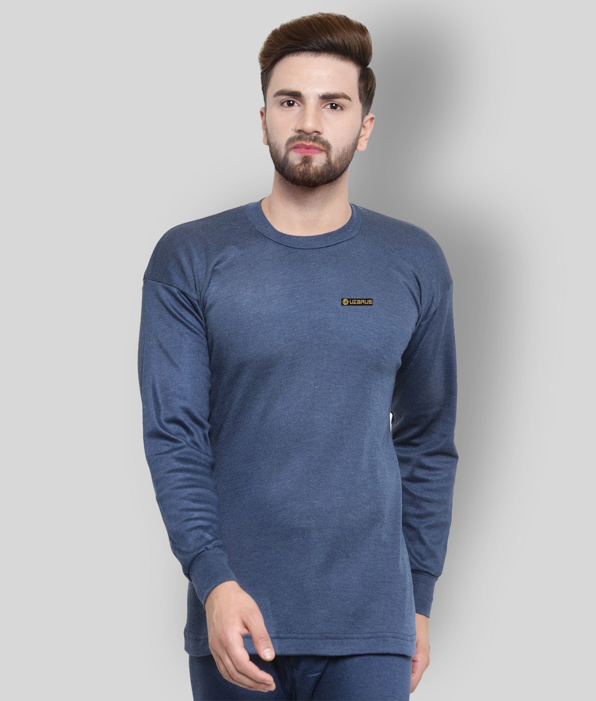     			Uzarus Pack of 1 Cotton Blend Thermal Tops For Men's ( Navy )