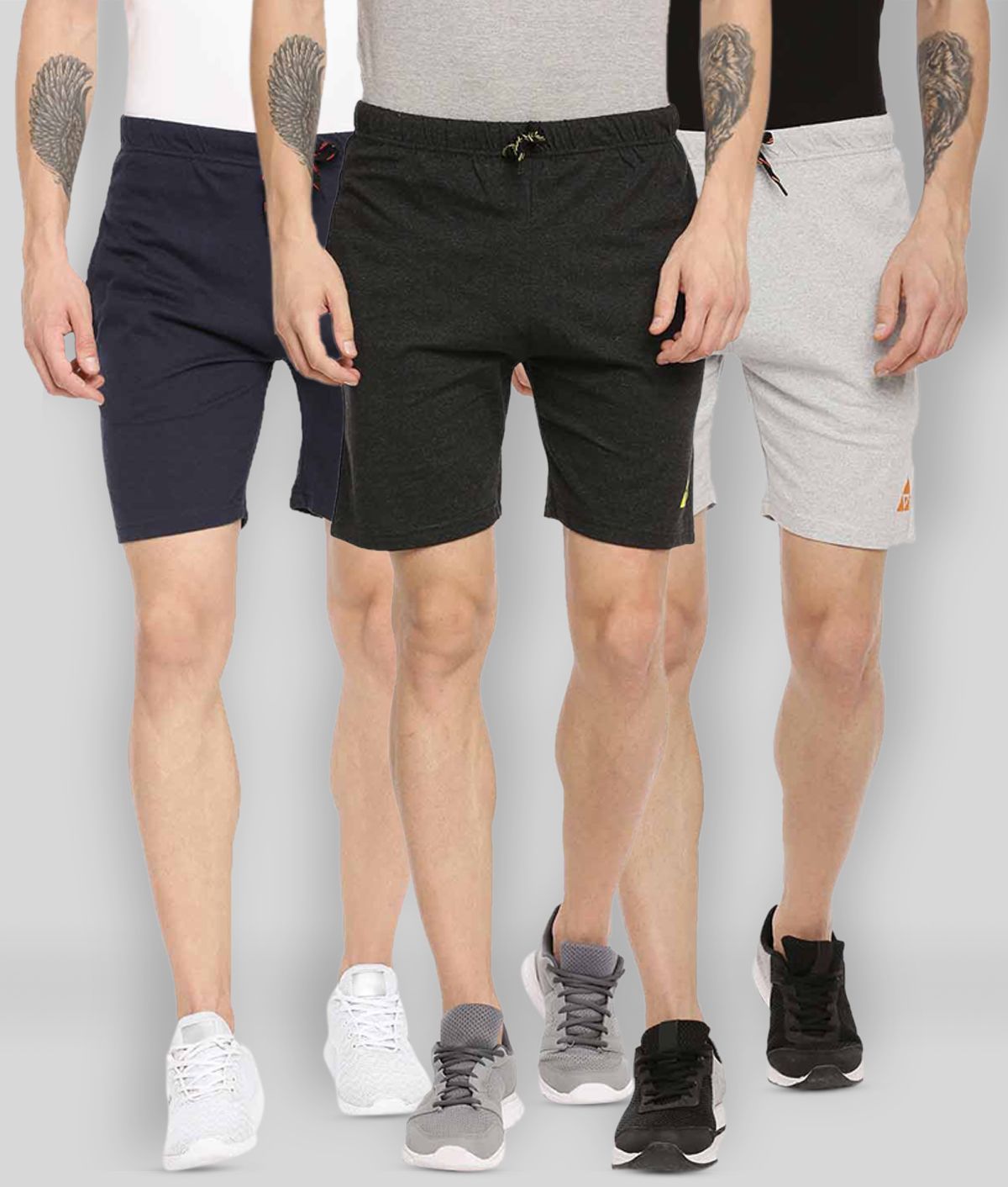     			Ardeur - Multi Cotton Blend Men's Shorts ( Pack of 3 )