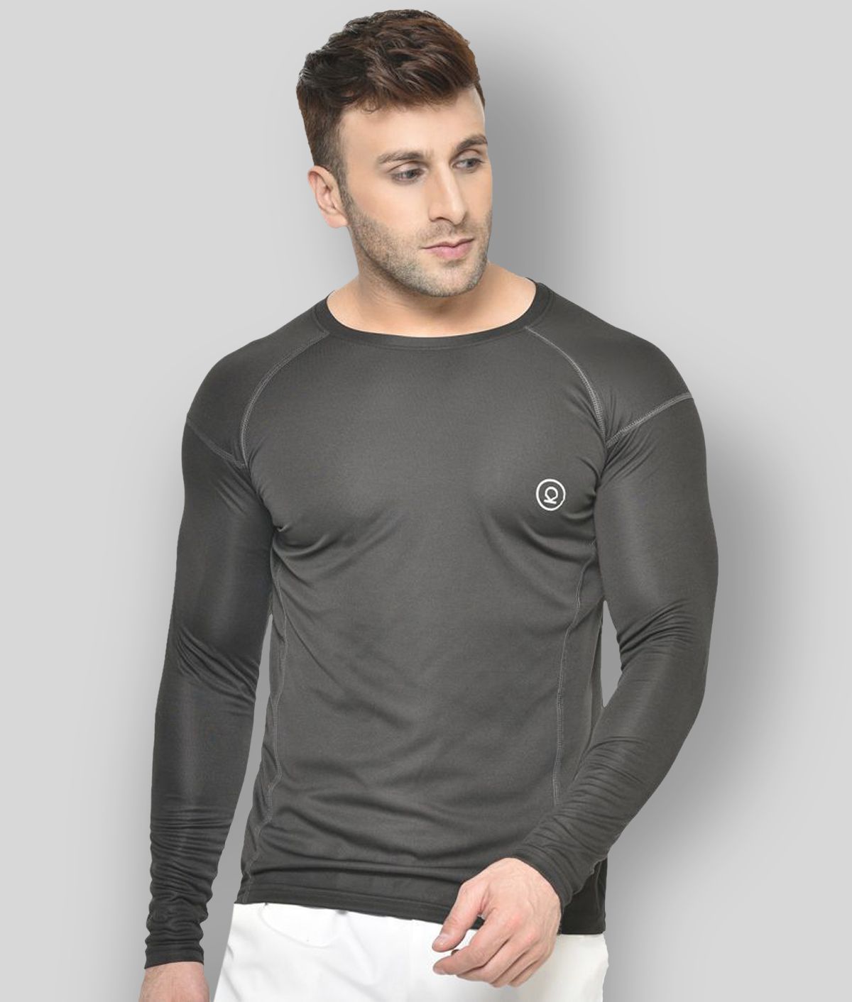     			Chkokko - Polyester Regular Fit Grey Men's Sports T-Shirt ( Pack of 1 )