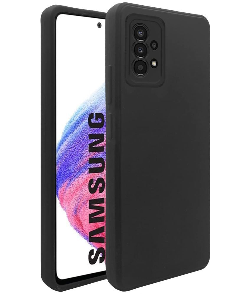     			Doyen Creations - Black Silicon Plain Cases Compatible For Samsung Galaxy A53 5g ( Pack of 1 )