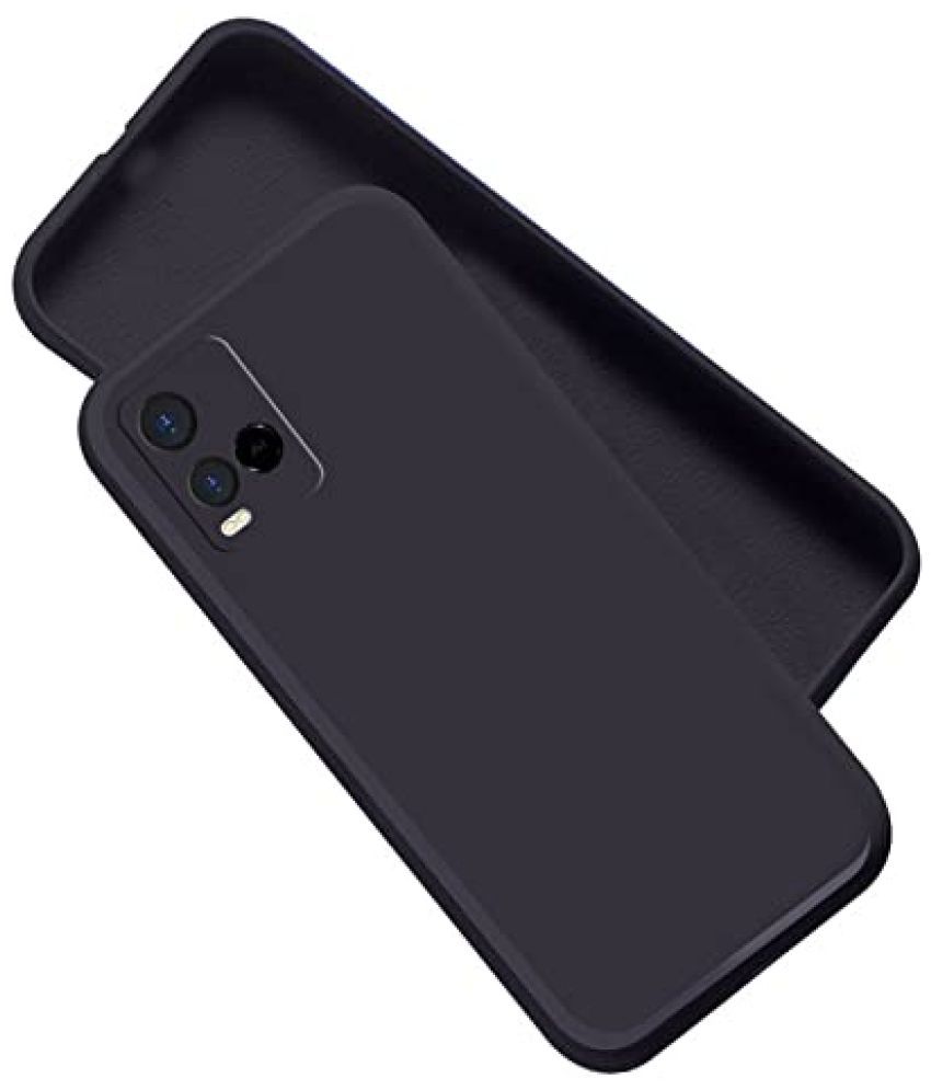     			Doyen Creations - Black Silicon Plain Cases Compatible For Vivo Y33s ( Pack of 1 )