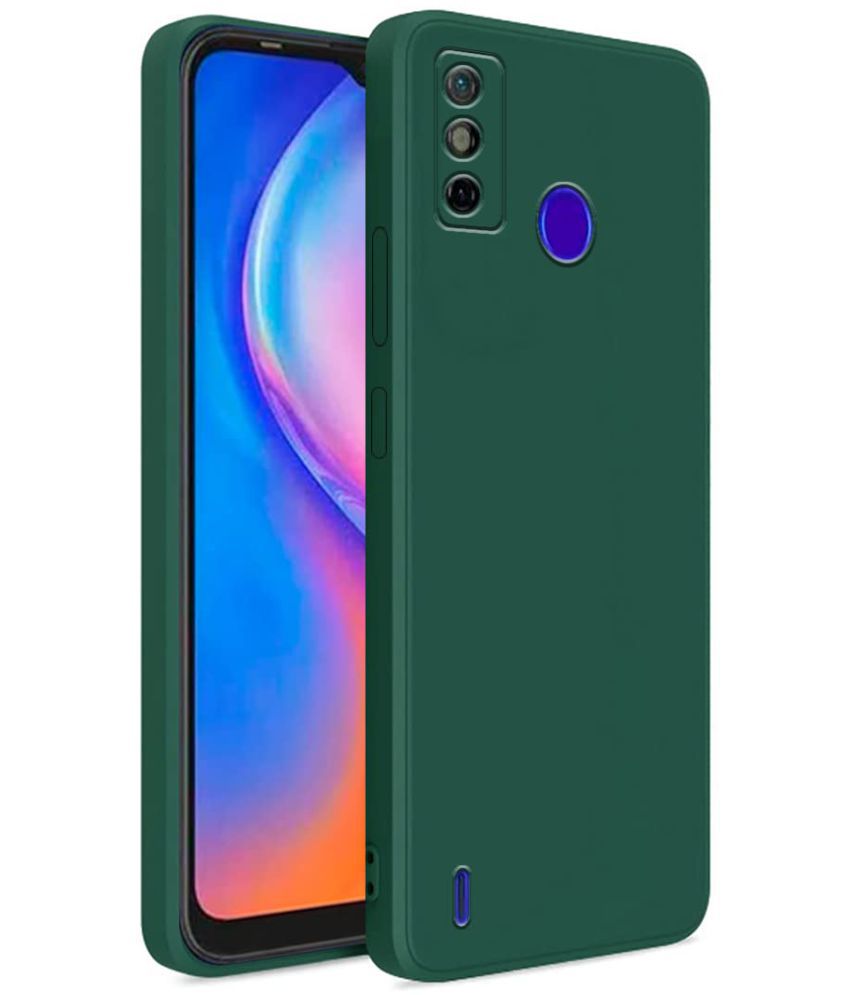     			Doyen Creations - Green Silicon Silicon Soft cases Compatible For Tecno Spark Go 2020 ( Pack of 1 )