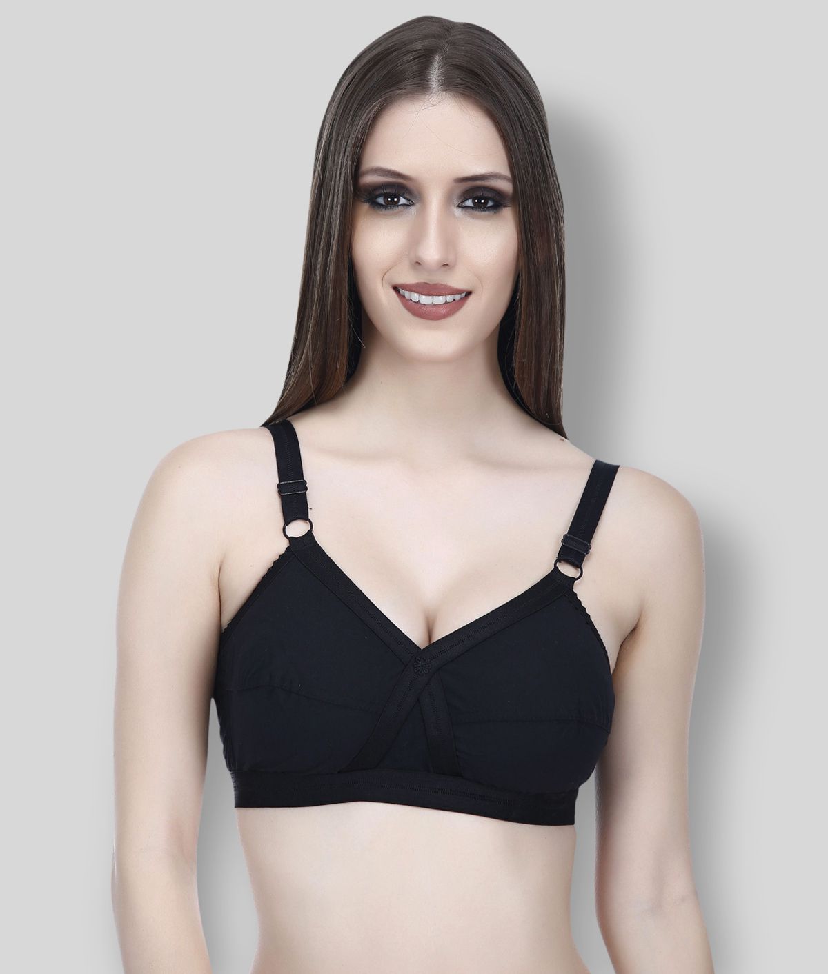     			Elina - Multicolor Cotton Non - Padded Women's Everyday Bra ( Pack of 3 )