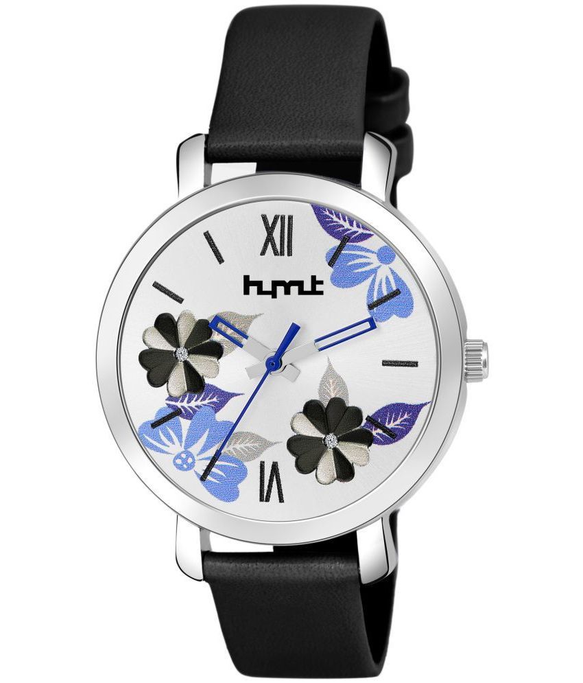HYMT - Black Leather Analog Womens Watch