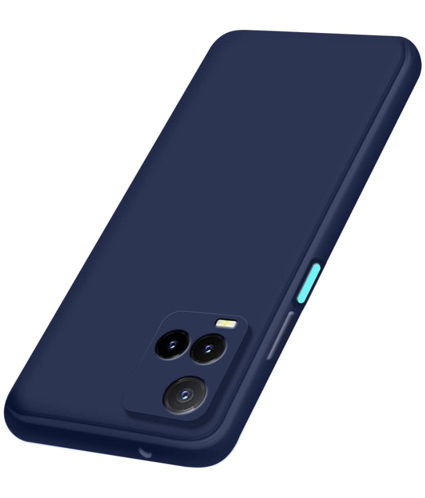     			KOVADO - Blue Cloth Silicon Soft cases Compatible For Vivo Y33s ( Pack of 1 )