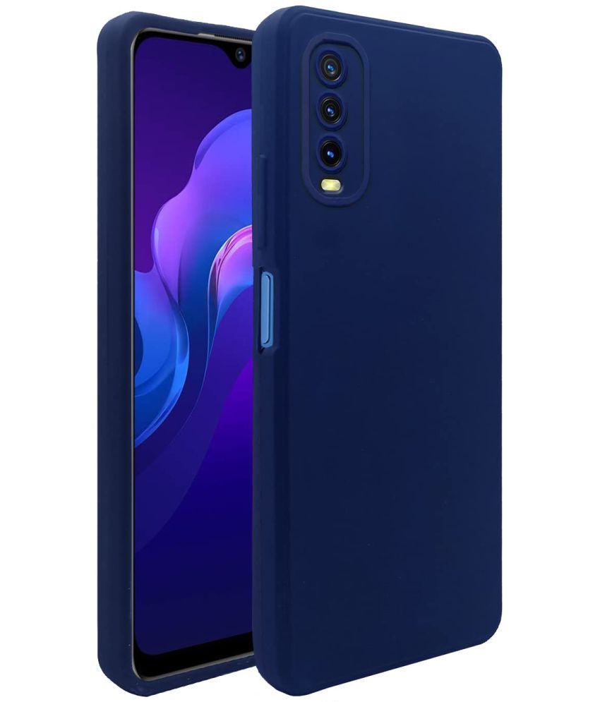     			Megha Star - Blue Cloth Silicon Soft cases Compatible For Vivo Y12s ( Pack of 1 )