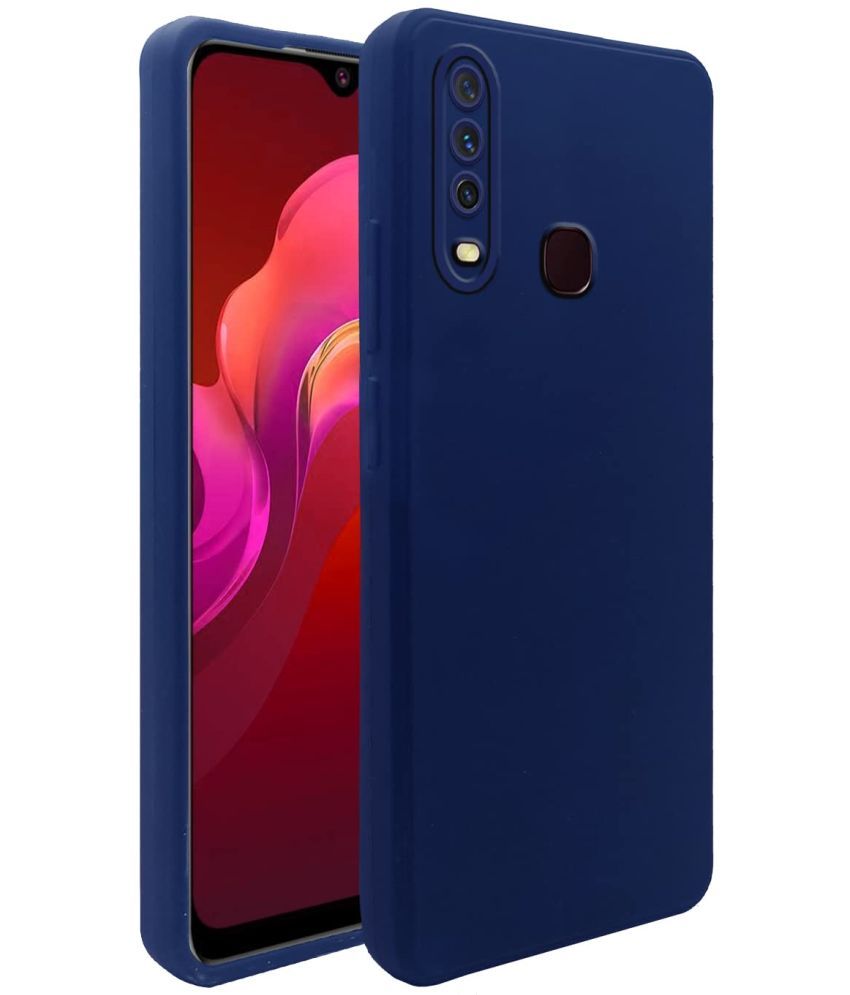     			Megha Star - Blue Cloth Silicon Soft cases Compatible For Vivo Y11 ( Pack of 1 )