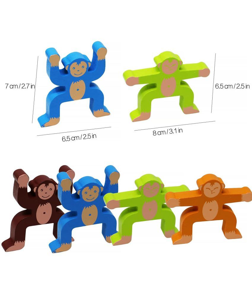 Pluspoint Educational Balancing Stacking Blocks Monkey Wooden Stacking