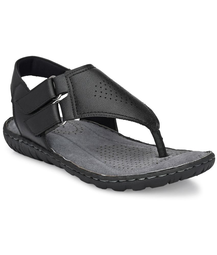     			softio - Black Men's Sandals