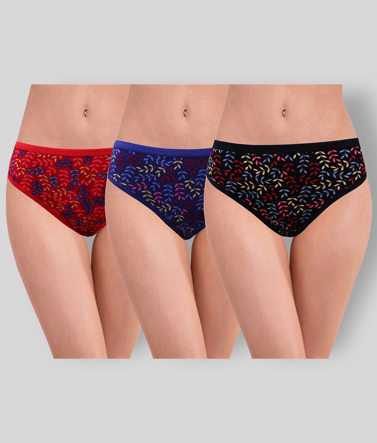     			RC. ROYAL CLASS - Multicolor Cotton Printed Women's Hipster ( Pack of 3 )