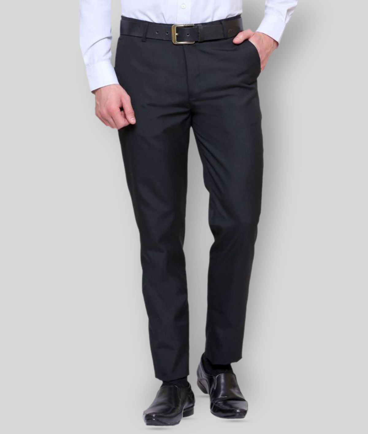     			Inspire Clothing Inspiration - Black Polycotton Slim - Fit Men's Formal Pants ( Pack of 1 )